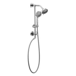 Eco-Performance 4-Spray Patterns 4.4 in. Single Wall Mount Fixed Shower Head in Chrome