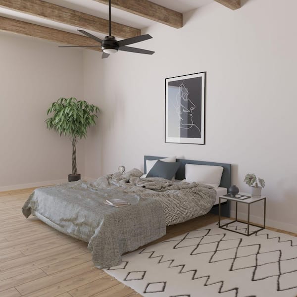 Hunter Zayden 52 in. Integrated LED Indoor Matte Black Ceiling Fan