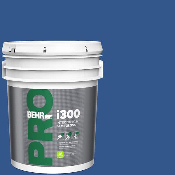 BEHR PRO 5 gal. #PPU15-03 Dark Cobalt Blue Semi-Gloss Interior Paint