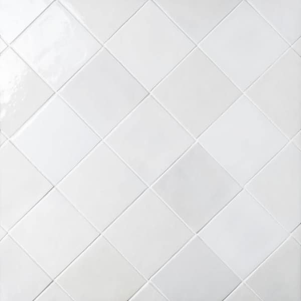 Cloe Subway Glossy White 5 in. x 5 in. Handmade-Look Ceramic Wall Tile (10.83 sq. ft./Case)