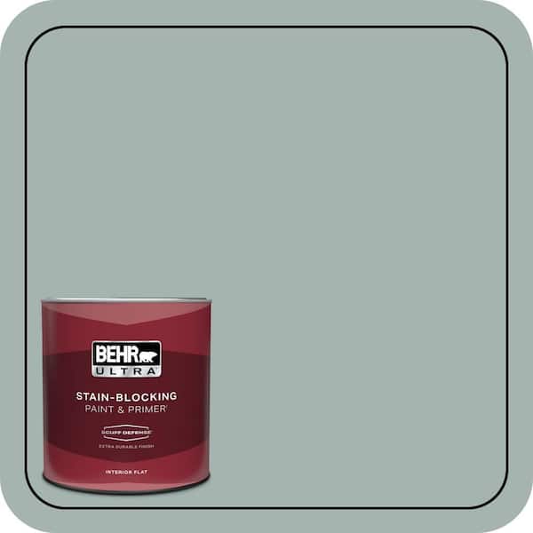 BEHR ULTRA 1 qt. #PPU12-09 Frozen Pond Extra Durable Flat Interior Paint & Primer