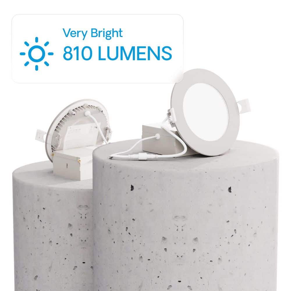 4'' Ultra-Thin Dimmable LED Smart Recessed Lighting Kit, Set of 24