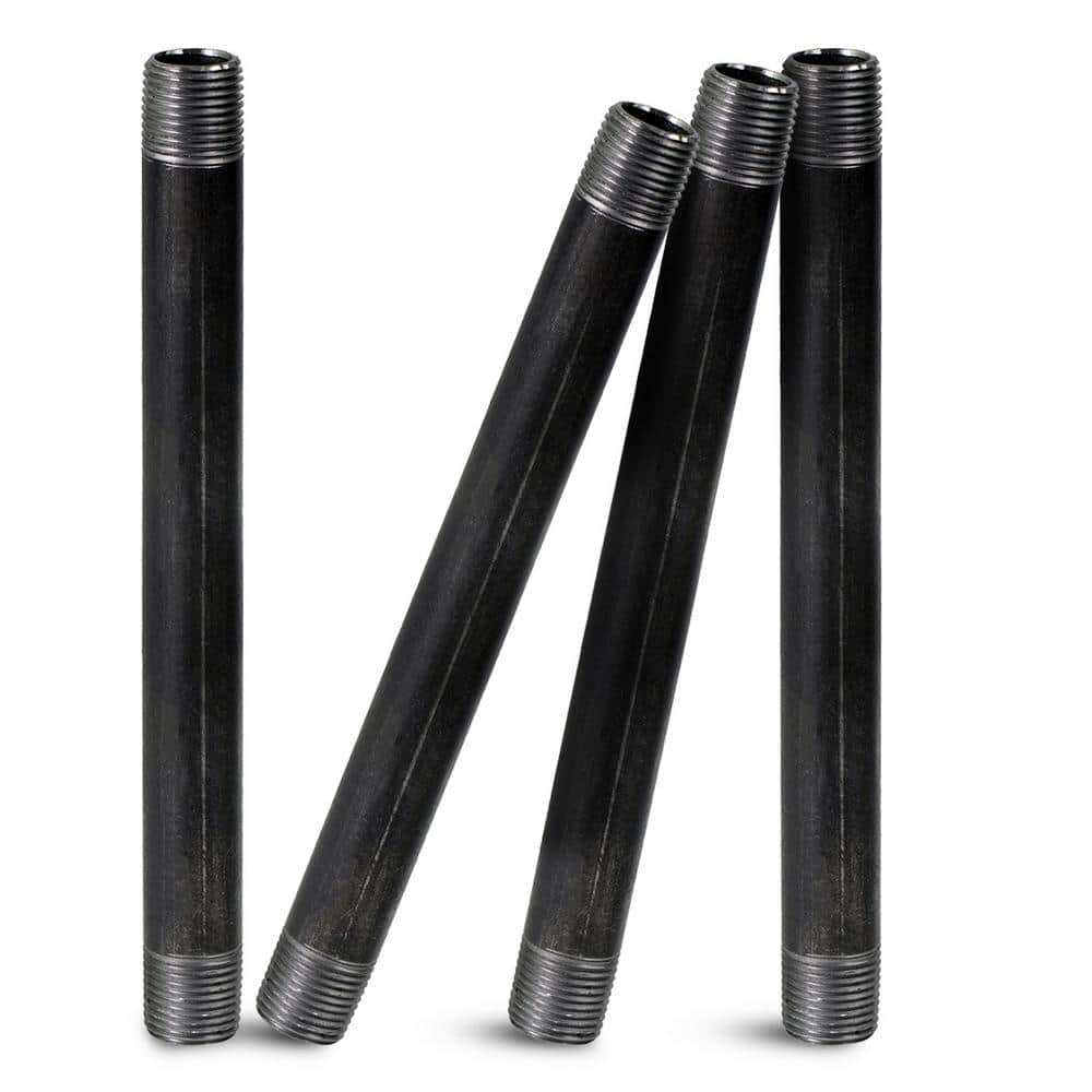 Black Steel Pipe, 1 in. x 10 in. Nipple Fitting (Pack of 4) price history on PriceWatchPro
