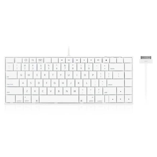 Macally Full Size Wired 30-Pin Keyboard for iPhone, iPad and iPod