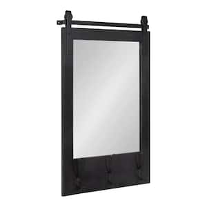 Cates 31 in. x 20 in. Classic Rectangle Framed Black Wall Accent Mirror
