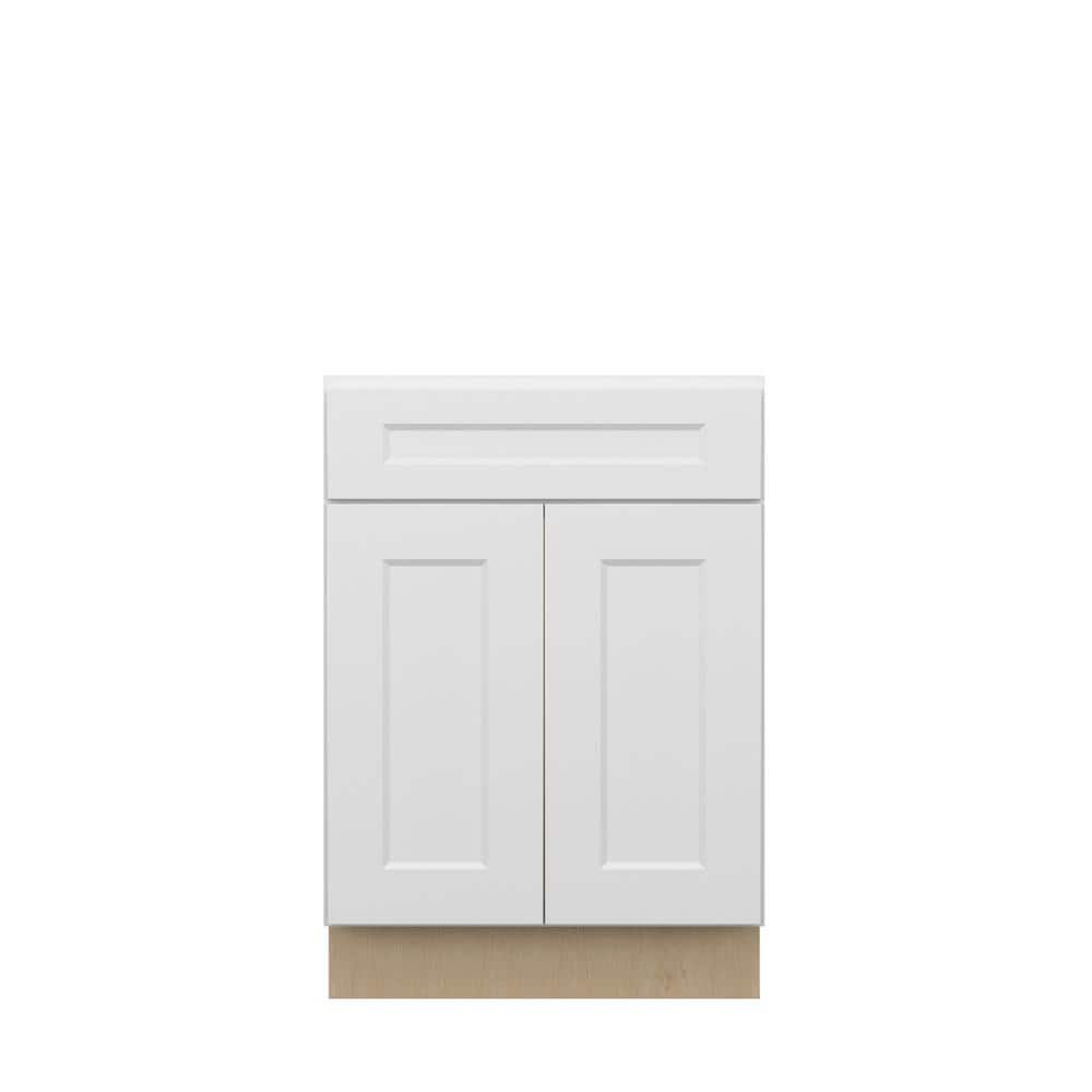 Norfolk Shaker 24 in. W x 34.5 in. H x 18 in. D in Painted White Plywood As
