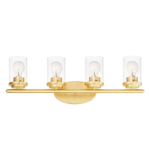 Maxim Lighting Corona 26.25 in. 4 Light Brass Bath Vanity Light