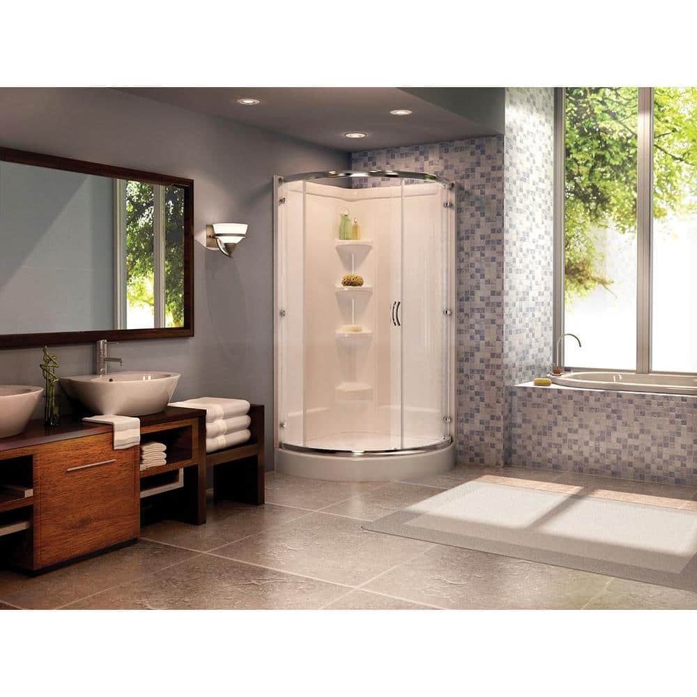 UPC 739348003403 product image for Cerise 39 in. x 78 in. Frameless Shower Enclosure in Chrome with Clear Glass and | upcitemdb.com