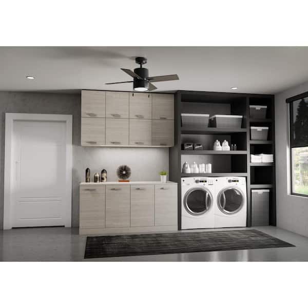 Beck 42 in. LED Indoor Matte Black Ceiling Fan with Light