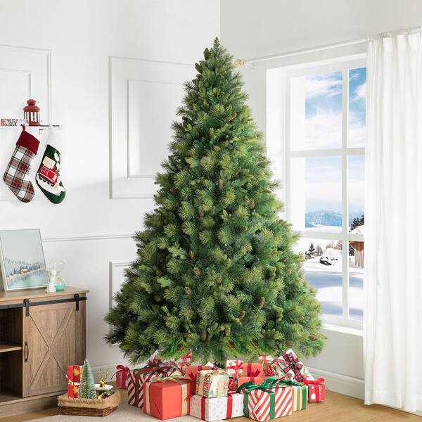 Prelit Christmas Tree 6ft 6ft Pre-Lit Snow Flocked Artificial Christmas ...