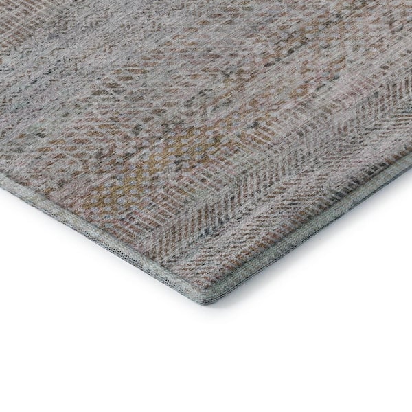 Mayfield Premium Machine Washable Abstract AMF1634 Linen 5 ft. x 7 ft. 6 in. Area Rug