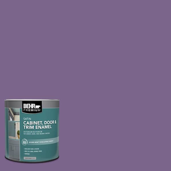BEHR PREMIUM 1 qt. #M570-6 Notorious Satin Enamel Interior/Exterior Cabinet, Door & Trim Paint