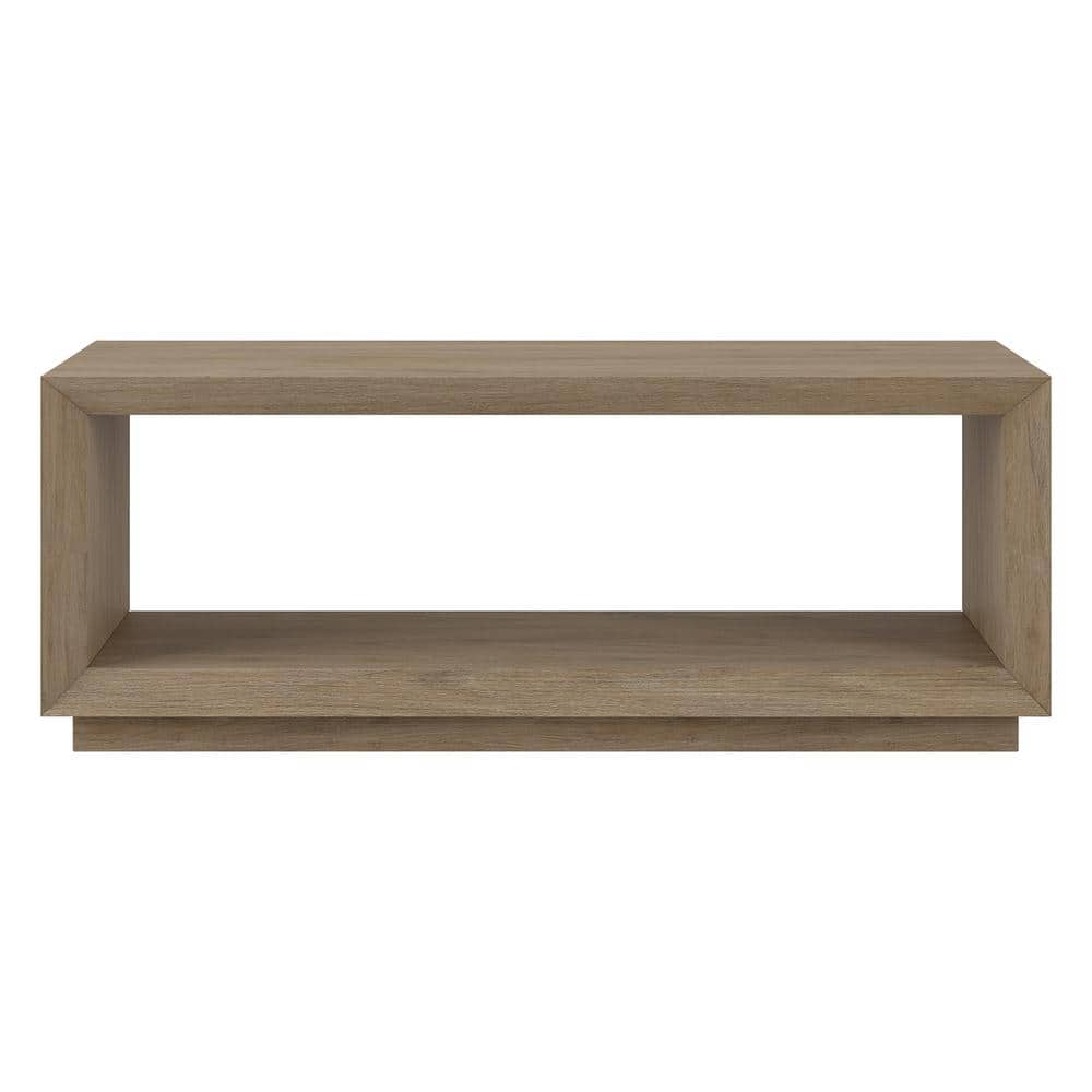 Antiqued Gray Oak Rectangular MDF Coffee Table