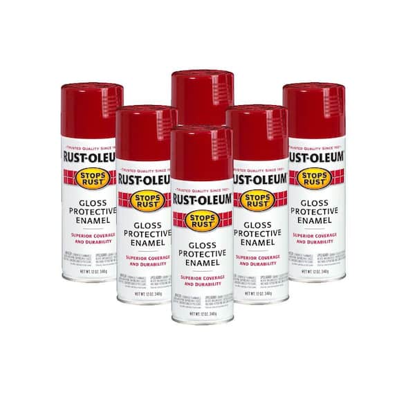 Rust-Oleum Stops Rust 12 oz. Gloss Regal Red Spray Paint (6-Pack)-DISCONTINUED