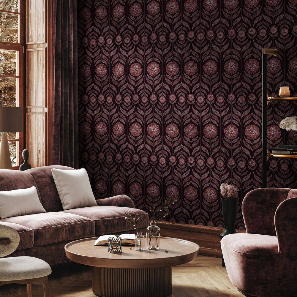Charlotte Plum Premium Matte Non Woven Peel and Stick Wallpaper (2 panels total 32.15 Sq ft) price history on PriceWatchPro