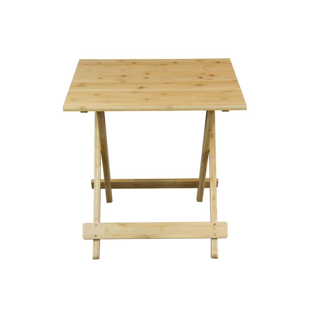 Natural Bamboo 20'' Portable Folding Side Table