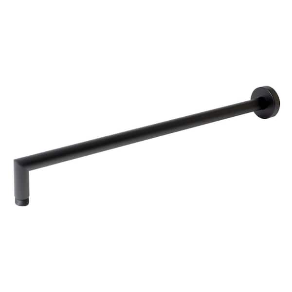 20 in. Wall Mount Shower Arm in Black Matte