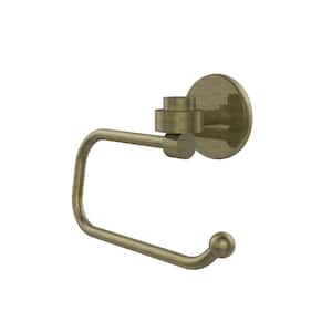 Satellite Orbit One Collection Euro Style Single Post Toilet Paper Holder in Antique Brass