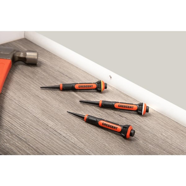 Crescent Dual Material Nail Punch Set (3-Pieces) CNPS12332G