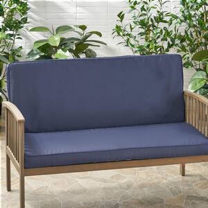 Coesse 51.25 in. x 19 in. 1-Piece Outdoor Loveseat Cushion in Navy Blue