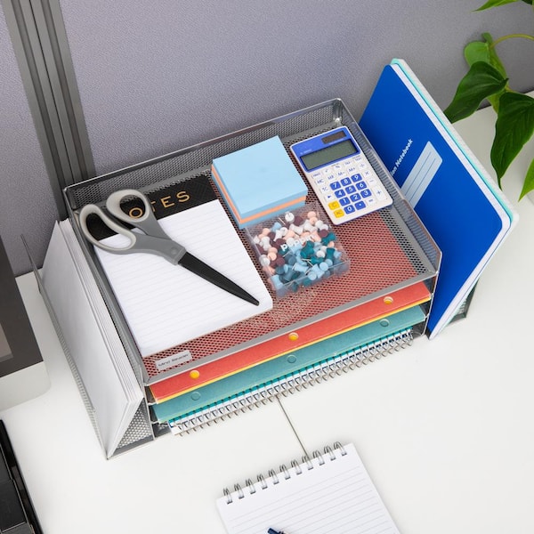 Mind Reader Network Collection Mini Desk Supplies Office Supplies Organizer  8 H x 5 W x 4 34 L Black - Office Depot