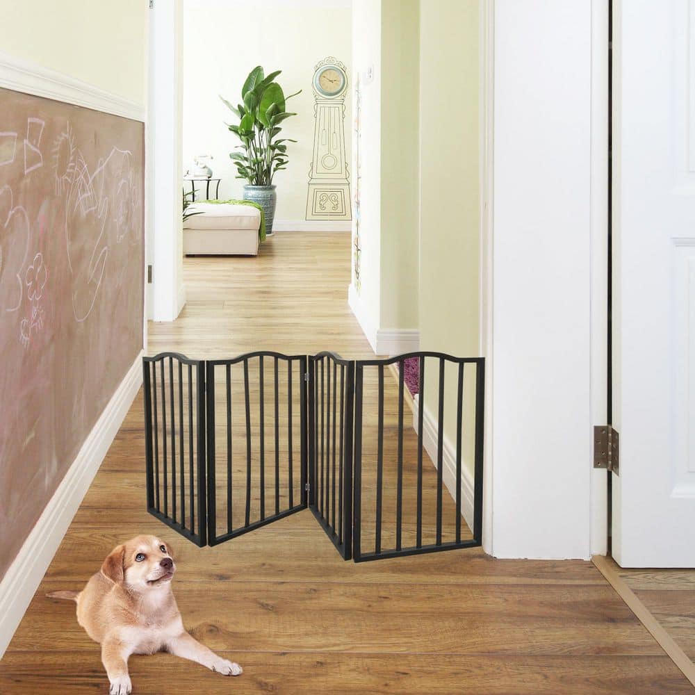 Foldable Arc Wooden Pet Gate in Dark Brown price history on PriceWatchPro