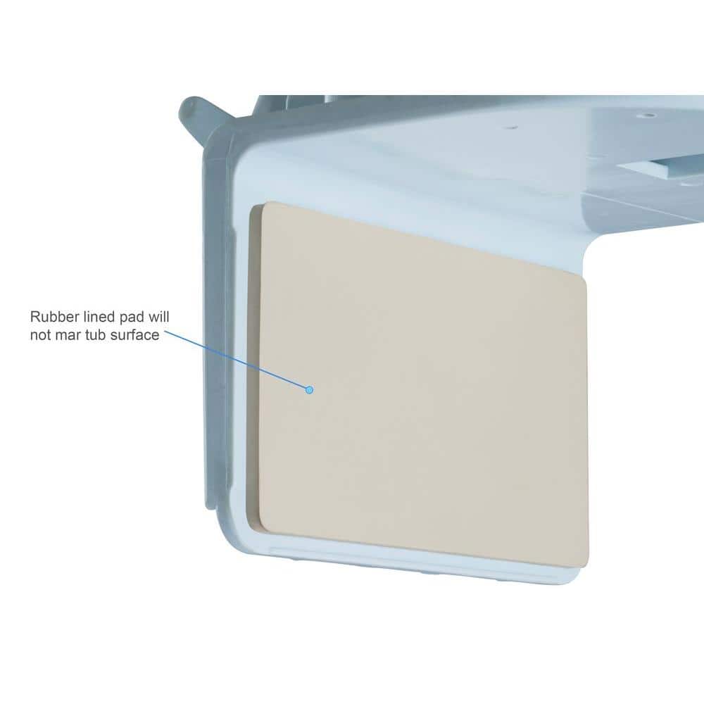 White Stainless Steel Bathtub Grab Bar with Microban