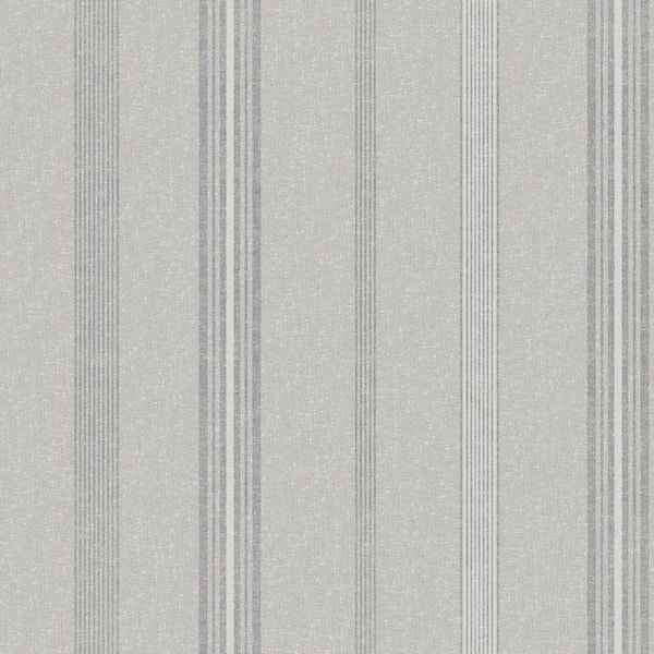 Pure Salt Slate Anatolia Stripe Textured Vinyl Peel and Stick Wallpaper (56.38 sq. ft. )