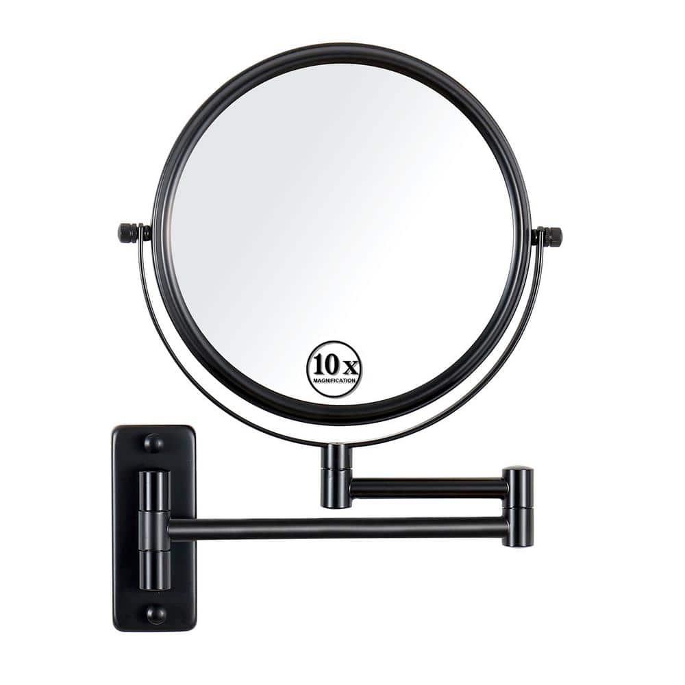 9 in. W x 12 in. H Round Magnifying Anti-Fog Wall Mounted Bathroom Makeup M