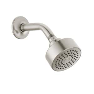 Modern 1-Spray Patterns 1.75 GPM 3.5 in. Wall Mount Fixed Shower Head in Stainless