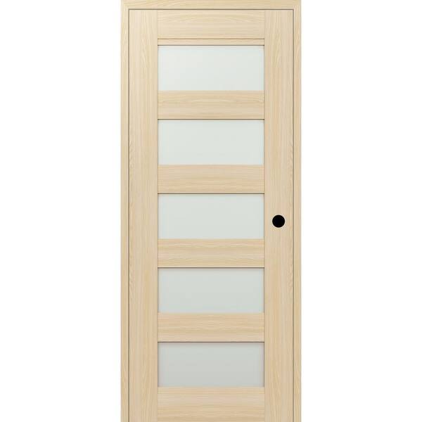 Belldinni 36 In X 80 In Vona 07 07 Left Hand 5 Lite Frosted Glass Loire Ash Composite Diy