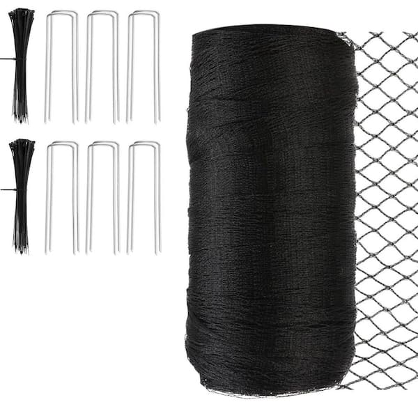 Outdoor Bird Netting for Garden Protection, 13 ft. x 40 ft. Heavy Duty Mesh Barrier with Ties and Staples