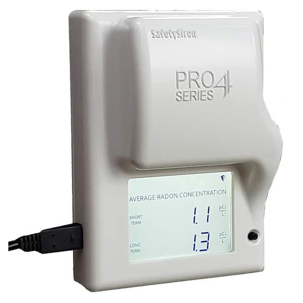 Safety Siren Pro4 Series Electronic Radon Gas Detector P4SRDU - The Home  Depot