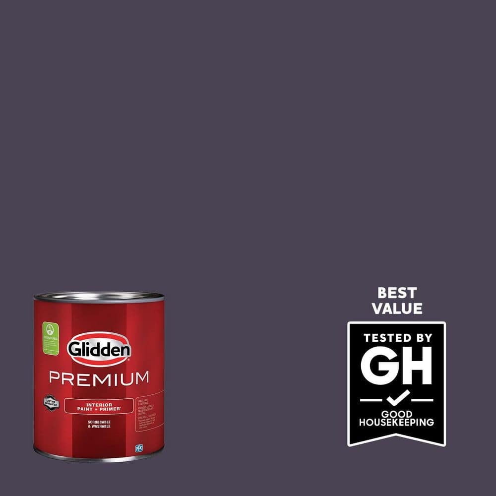 Glidden Premium 1 qt. PPG1172-7 Blackberry Semi-Gloss Interior