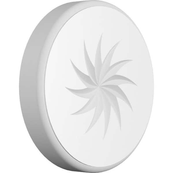 Ekena Millwork 6 in. W x 6 in. H x 1 in. P Standard Grayson Spiral Rosette With Rounded Edge