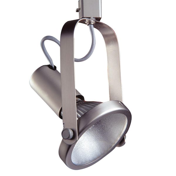 Designers Choice Collection Par 38 Brushed Steel Gimbal Ring Track Lighting Fixture