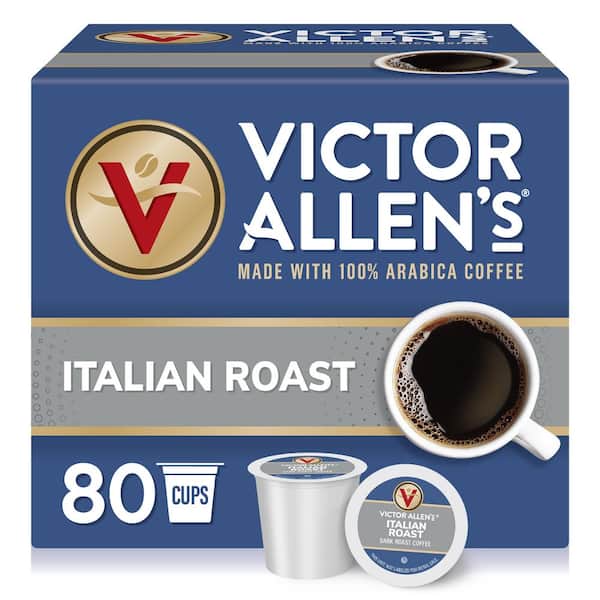Victor Allen's Italian Roast Coffee Dark Roast Single Serve Coffee Pods for Keurig K-Cup Brewers (80 Count)