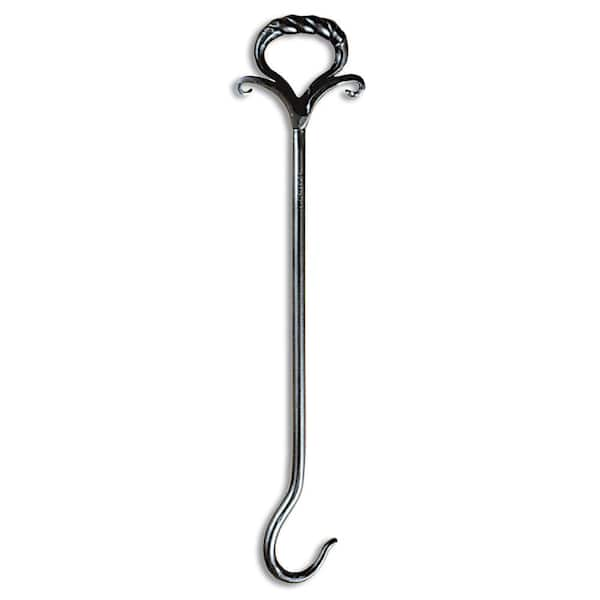 ACHLA DESIGNS 15 in. Tall Graphite Wrought Iron Hanging Damper Pull