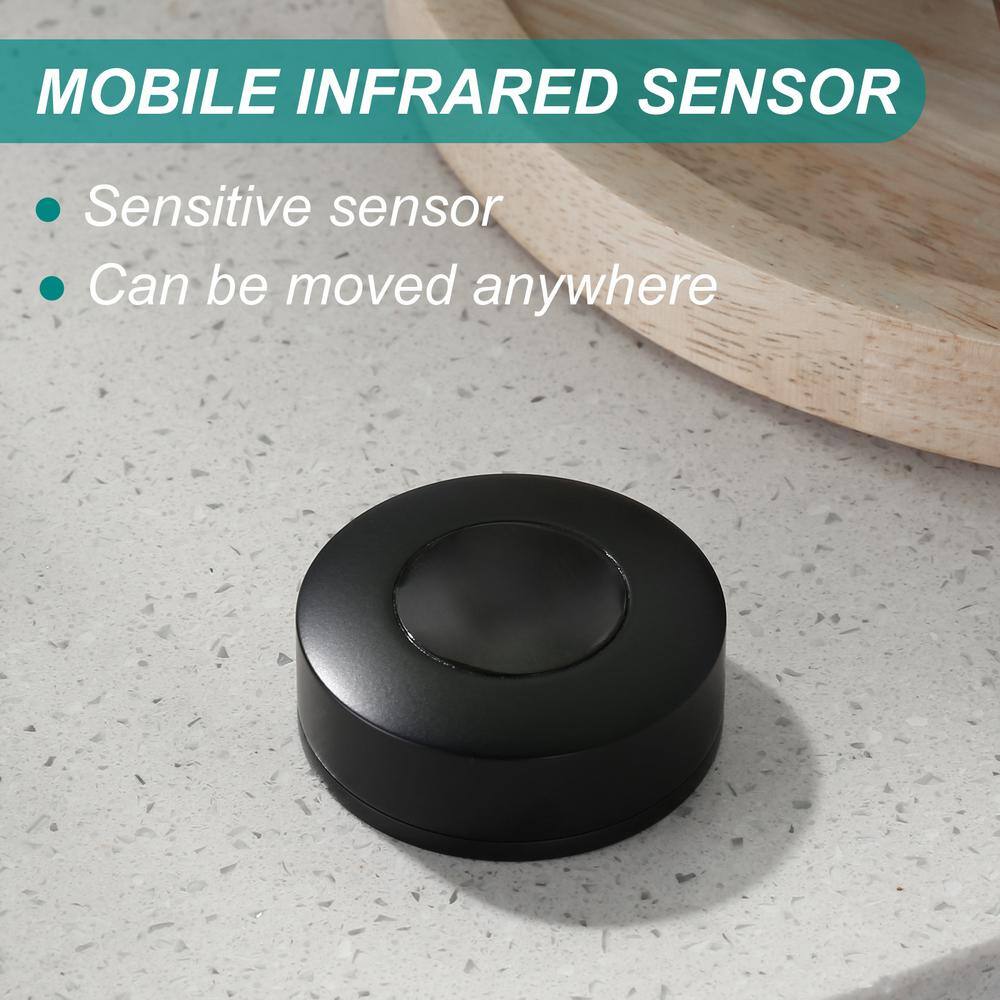 Matte Black Touchless Pull-Down Kitchen Faucet with Spray