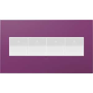 adorne 4 Gang Decorator/Rocker Wall Plate, Plum (1-Pack)