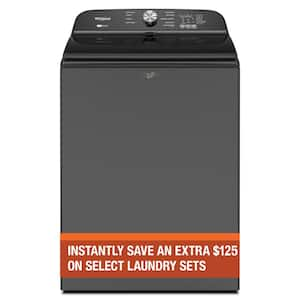 5.2 - 5.3 cu. ft. Top Load Washer in Volcano Black with Removable Agitator