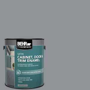 1 qt. #N490-5 Charcoal Blue Satin Enamel Interior/Exterior Cabinet, Door &  Trim Paint