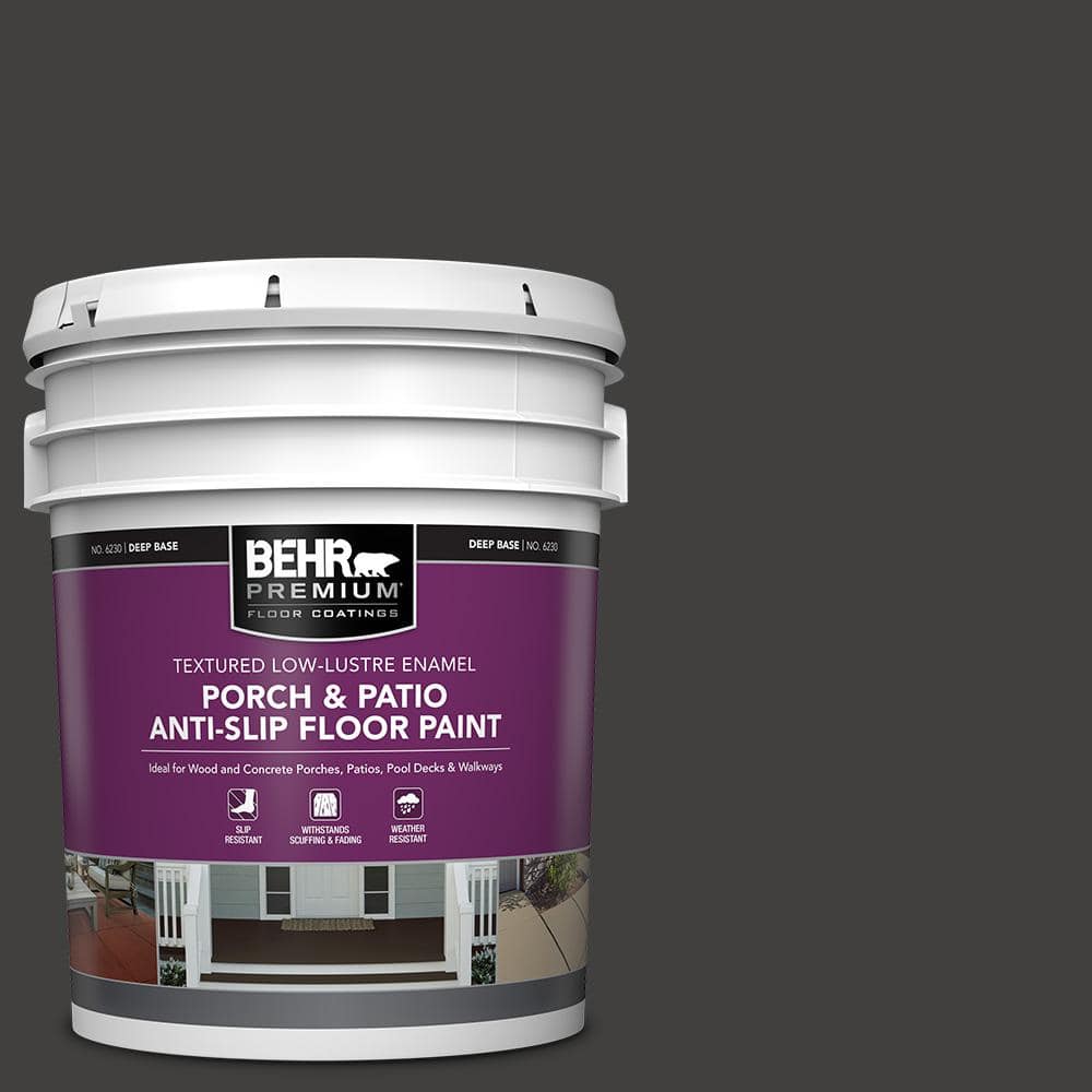 5 gal. #N510-7 Blackout Textured Low-Lustre Enamel Interior/Exterior Porch and Patio Anti-Slip Floor Paint price history on PriceWatchPro