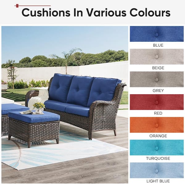 Opohoro ArcoBay 22 in. x 25 in. x 4 in. 4-Piece Deep Seating