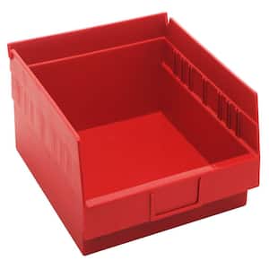 Economy Shelf 9 Qt. Storage Tote in Red (8-Pack)