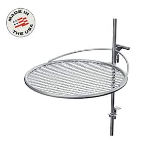 Outpost Portable Fire Ring Grill 24 - Premium Stainless Steel - Adjustable Height and 360° Rotation - Effortless Setup