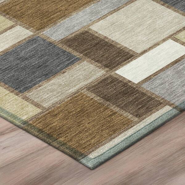 Chantille Machine Washable Indoor/Outdoor Abstract ACN3110 Chocolate 5 ft. x 7 ft. 6 in. Area Rug