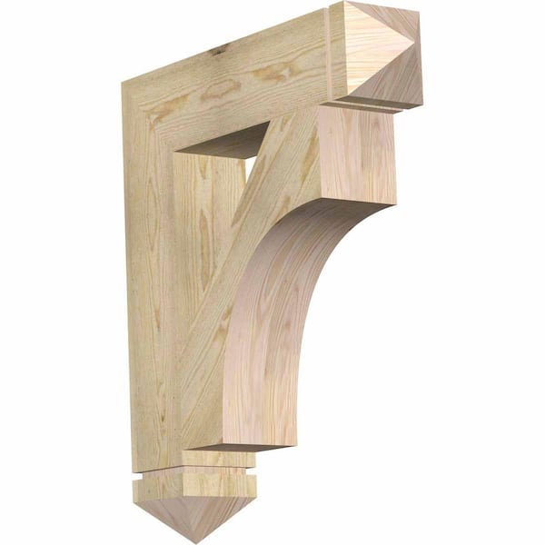 Ekena Millwork 6 in. x 32 in. x 28 in. Douglas Fir Westlake Arts and Crafts Rough Sawn Bracket