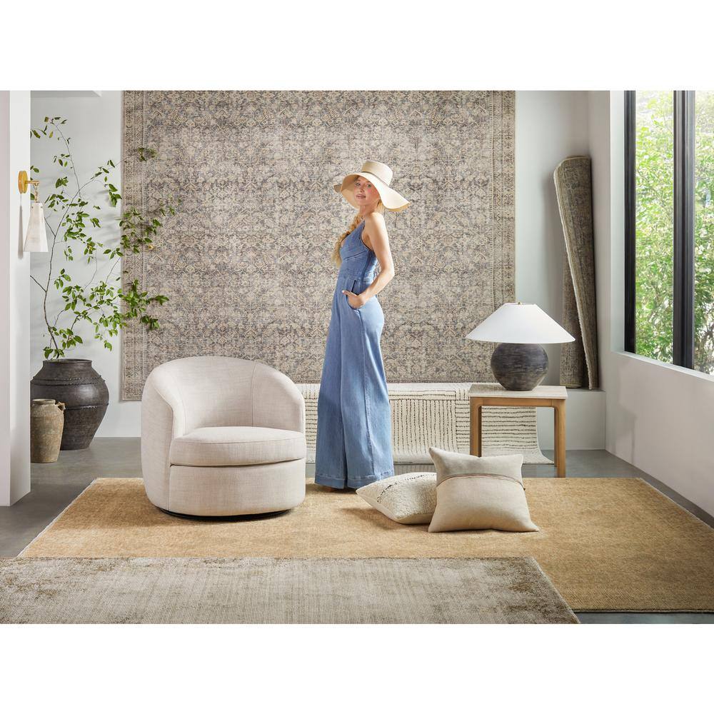 Taupe and Cream Rectangular Synthetic Checkered Area Rug