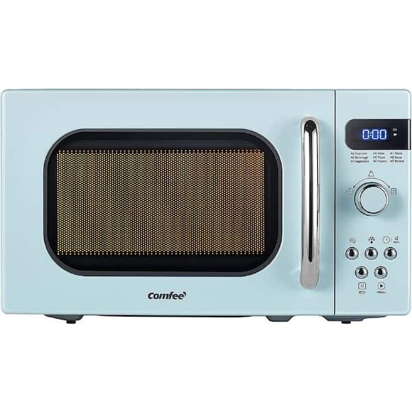 Comfee' 0.7 cu. ft. 700 Watt Compact Countertop Microwave in Green with Safety lock